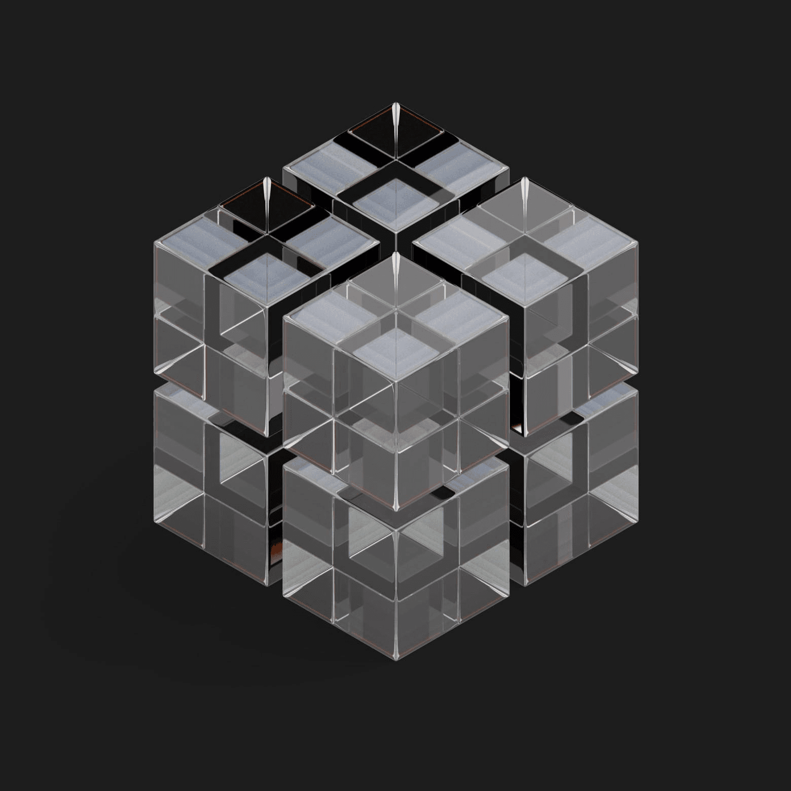 Abstract geometric cubes